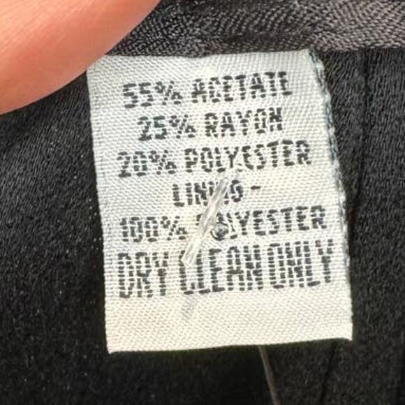 Vintage Talbots Black Wide Leg Pants, Office, Boss, Formal, Work, Made In USA - Picture 4 of 6